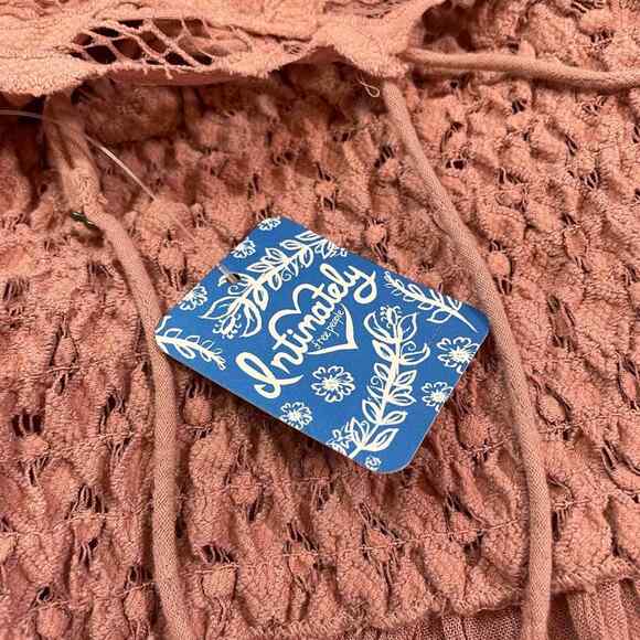 Free People Adella Slip Dress Medium Lace Bralette Rose NEW with tags - Picture 3 of 8